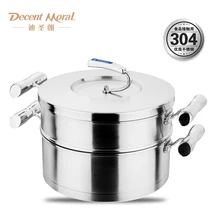 Производитель приличный moral Eumile стиль из нержавеющей стали капсулированный запас двойной слой жарки и горшок 304 пищевой с паром