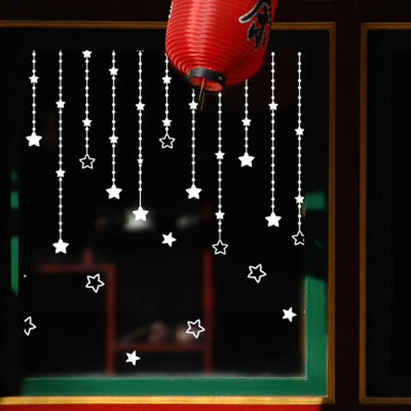 

Hot Sale Stars Wall Stickers Windows Room Home Decor Diy Christmas Decoration Merry Christmas Tree Ornaments