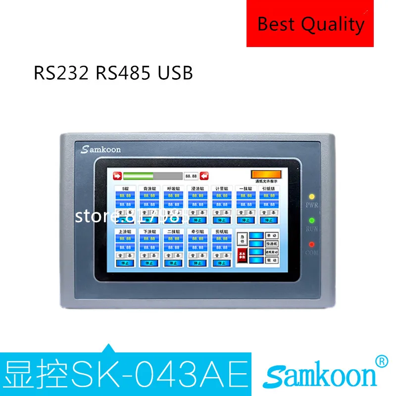 

Samkoon touch screen HMI TP 4.3 inch for industrial PLC with RS232+ RS485 + USB +touch panel touch screen