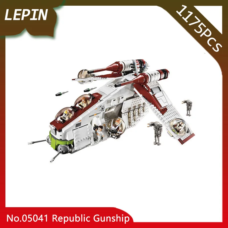 

Lepin 05041 Genuine new The The Republic Model Gunship Set Educational Star Series War 1175pcs Building Blocks Bricks Toys 75021