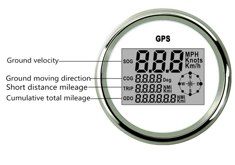 Цифровой Автомобильный спидометр, gps, одометр, 85 мм, 0-999 узлов, км/ч, mph, 12 В/24 В, с подсветкой, яхта, судно, мотоцикл, лодка, автомобиль