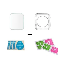 For i watch Cases TPU Cover Case Protector + Tempered Glass Screen Protector Case for Apple Watch Smart Watch 38mm 42mm With Box