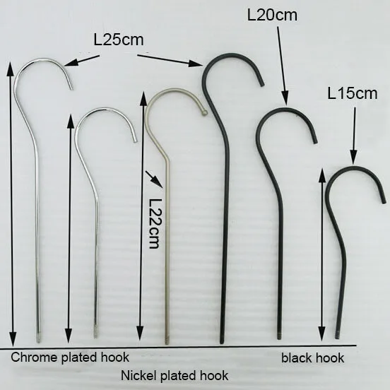 

[Free shipping] Metal Hook for hangers,Hanger Accessory, Long hook for hanger (50 Pieces/ Lot)