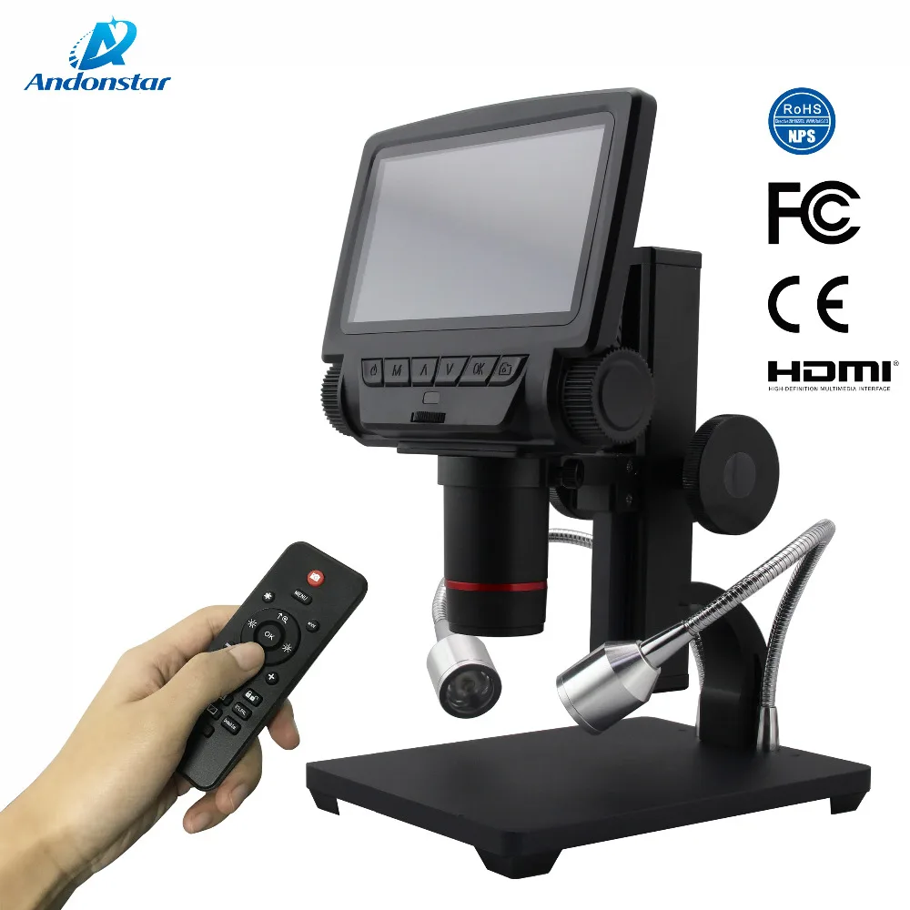  AndonstarNew HDMI/AV microscope long object distance digital USB microscope for mobile phone repair