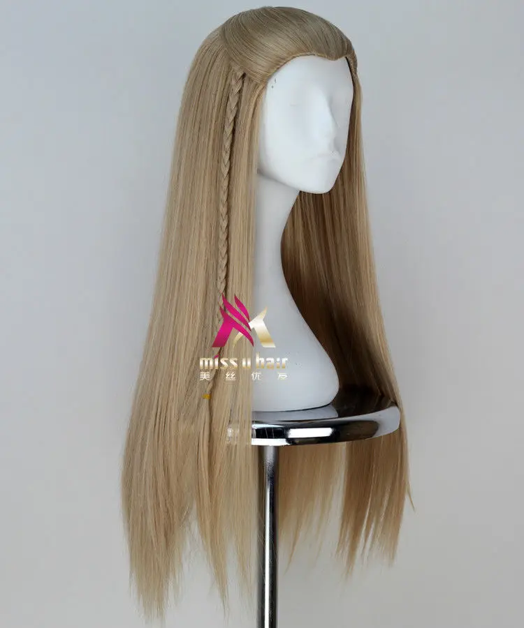 

Women Gift word Love real HOT sell Shipping The Hobbit Legolas Greenleaf Remarkable Long Blonde Cosplay Party Wig Hair