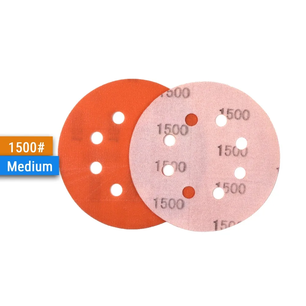 5 шт. 5 дюймов(125 мм), 8 отверстий FV тончайший влажной/сухой с застежкой-липучкой Авто пленка кузова шлифовальные диски Краски абразивной шкуркой, 400#-5000