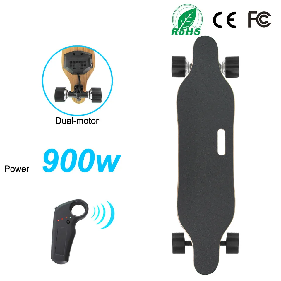 900W Dual Motor Electric Longboard Skateboard 4 wheels Electric Skate