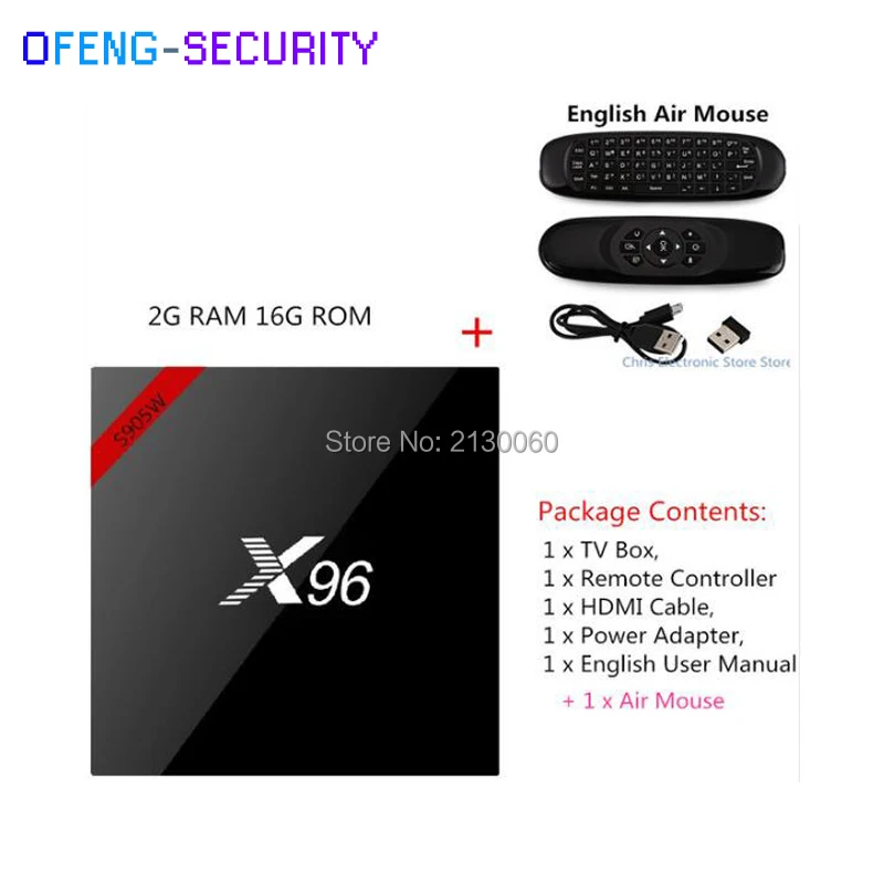 X96W 2 16g with air mouse Smart TV BOX Android 7 1 Amlogic S905W Quad Core