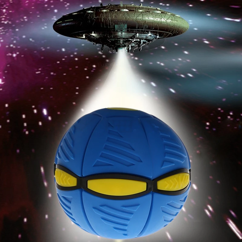 Flying UFO Flat Throw Disc Ball With LED Light Toy Kid Outdoor Garden Beach Game Hot