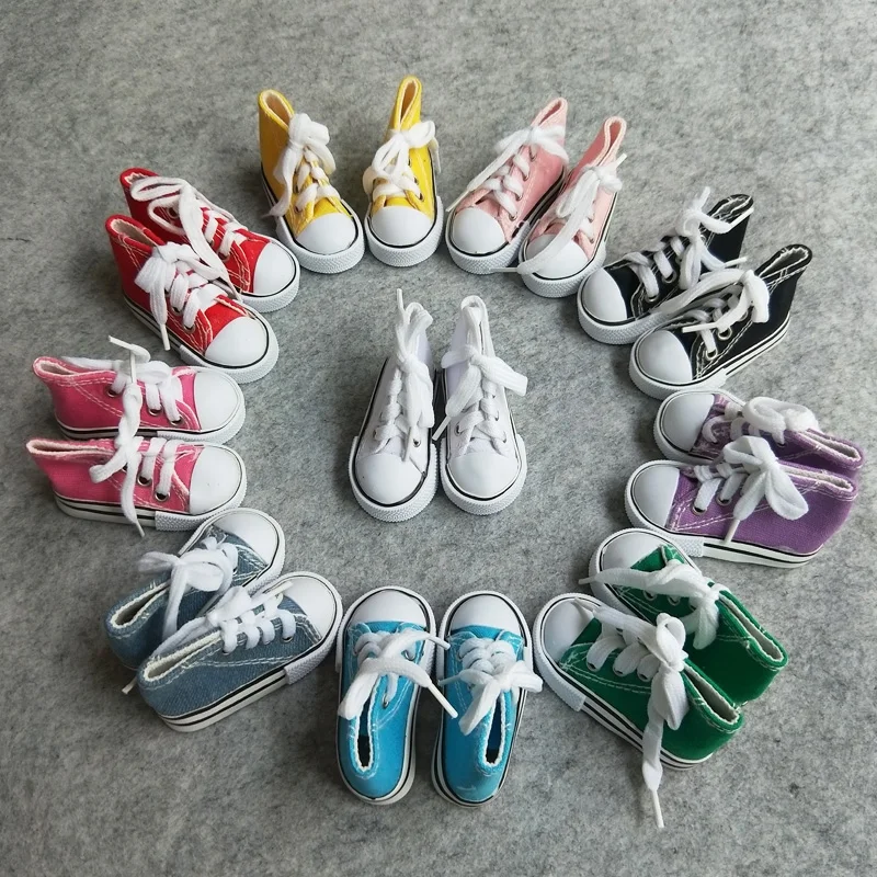 

1Pair Hot sale BJD Doll Shoes 7.5CM Canvas Shoes For Doll