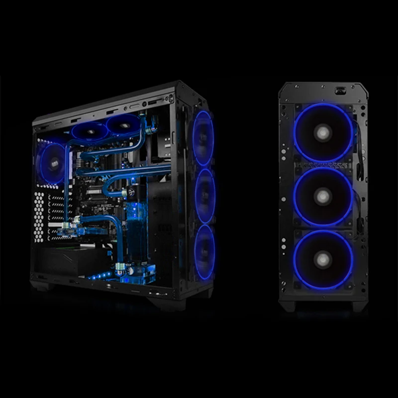 New Hot Blue LED Computer Components Chassis Fan Transparent Desktop Computer Host Cooling Fan Silent 120*120*25mm Fans Cooling