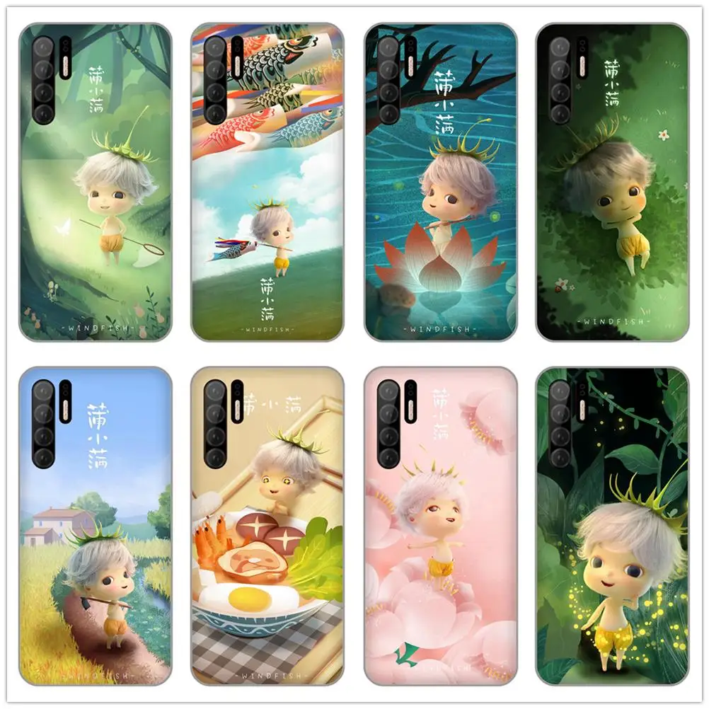 

Cute Shiny boy Farming Glowworm Soft TPU Silicone phone Case Cover for Huawei P10 Plus P20 P30 Pro P7 P8 Lite 2015 Honor 9 V10