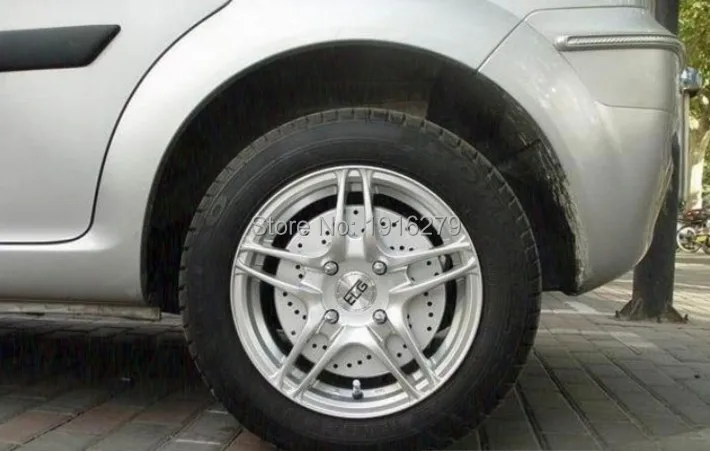 2pcs Car Universal 25cm Thicken Aluminum Disc Brake Rotor Racing Covers Drum Decorative