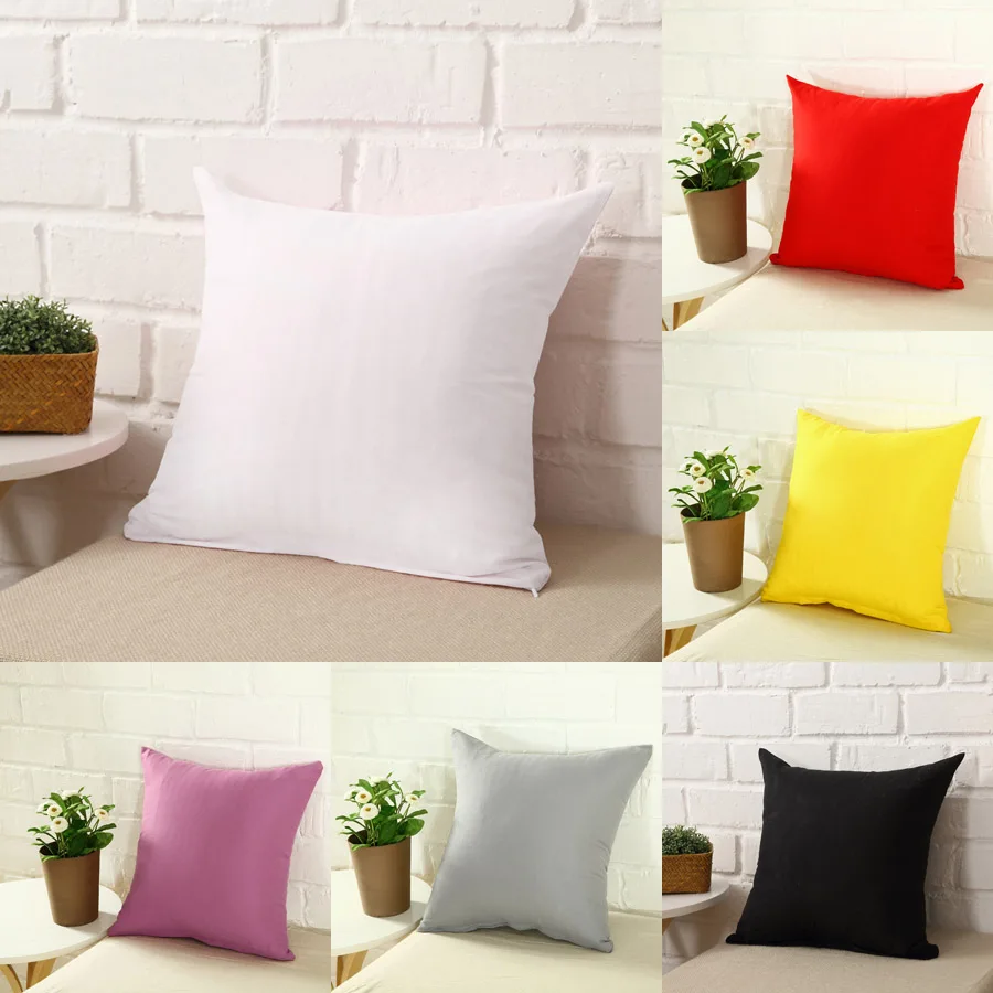 

YWZN Solid Color Cushion Cover Simple Candy Color Throw Pillow Case For Sofa Home Decorative Pillowcase Colorful Cushion Cover