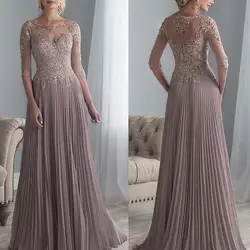 Vestido De Madrinha кружевное платье для матери невесты, украшенное бисером, большие размеры, 2019 шифон половинные рукава, вечернее платье для