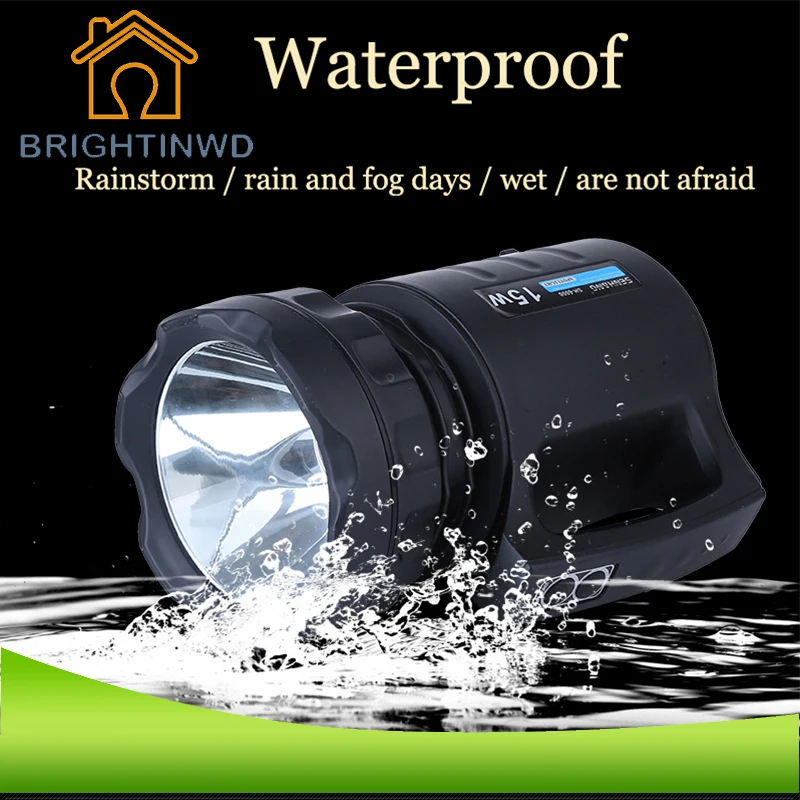 

Powerful LED Camping Flashlight CREE-T6 15W 700m Outdoor Lighting Waterproof Portable Rechargeable Light