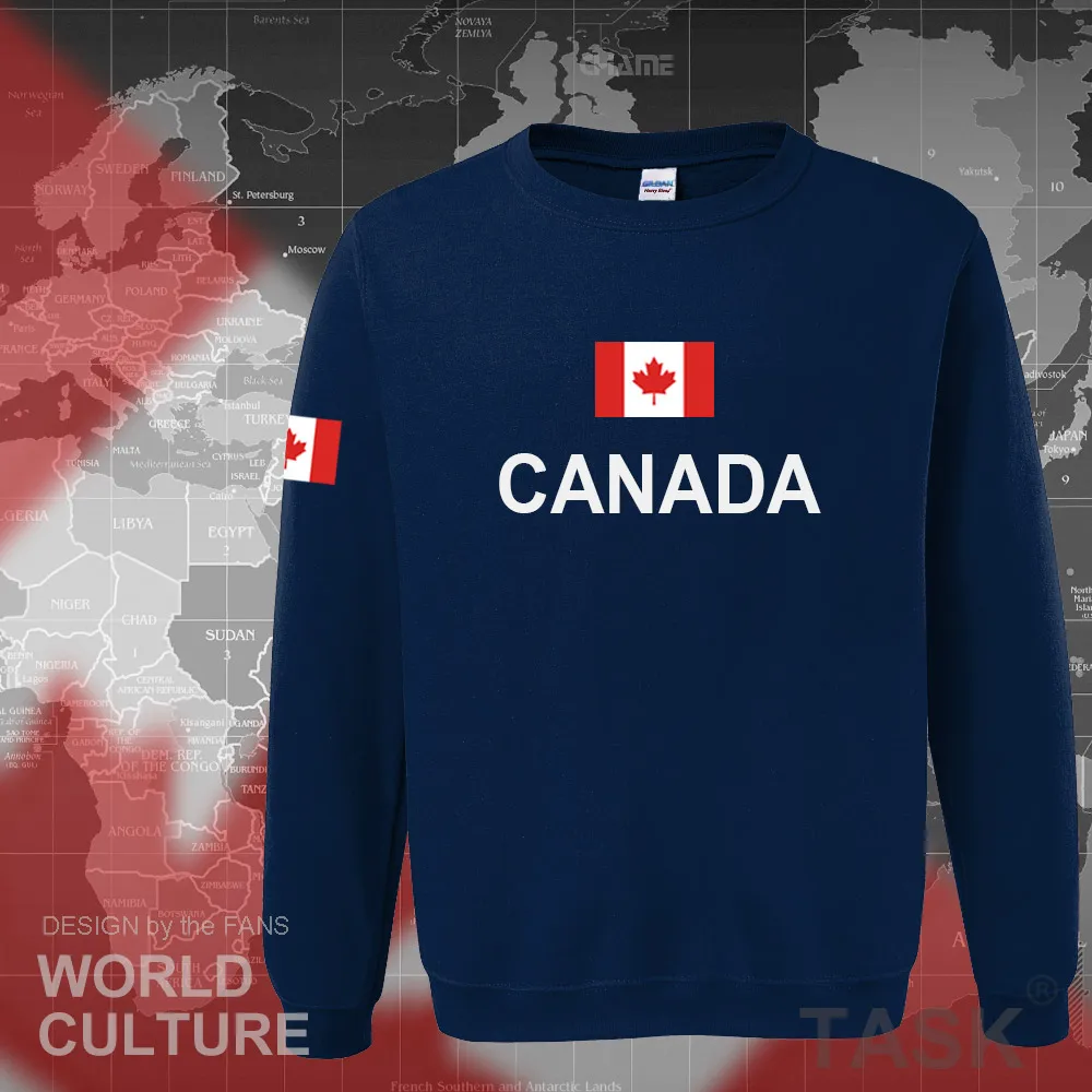 كندا 2017 هوديس الرجال البلوز العرق جديد الشارع الشهير الملابس الفانيلة لاعب رياضية الأمة الكنديين العلم الصوف كاليفورنيا