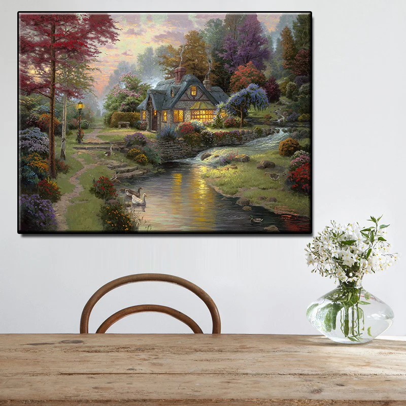 

Stillwater-Cottage Modern pop elements wall HD canvas printing art Giclee home decoration murals no frame