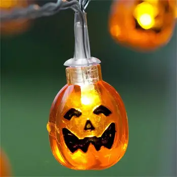 

Pumpkin String Light 20LED Solar Decorative Lights for Halloween Theme Party Garden Courtyard