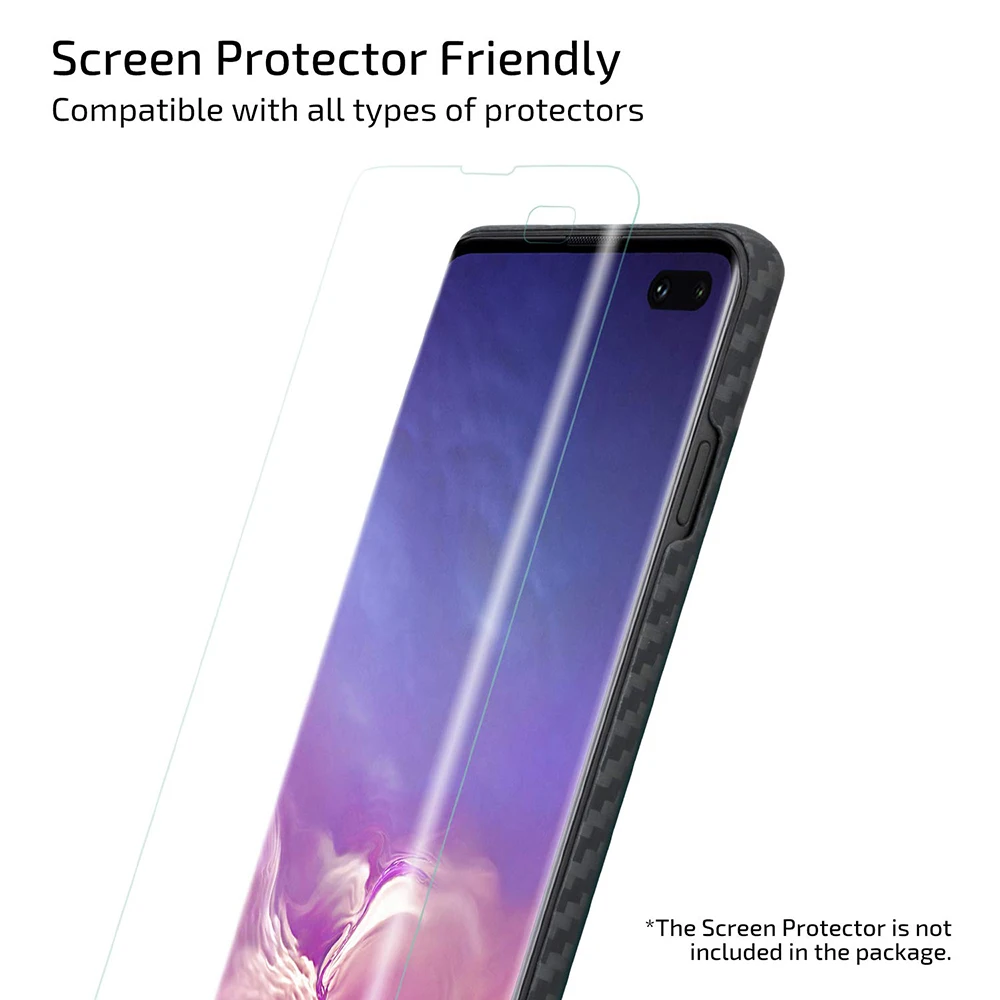 Чехол из настоящего арамидного волокна для Samsung Galaxy S10 Plus чехол с полной защитой