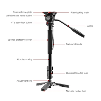 

Monopod Alpenstock Unipod Max Load 5KG For Outdoor Camera Photo Video Filming CD50