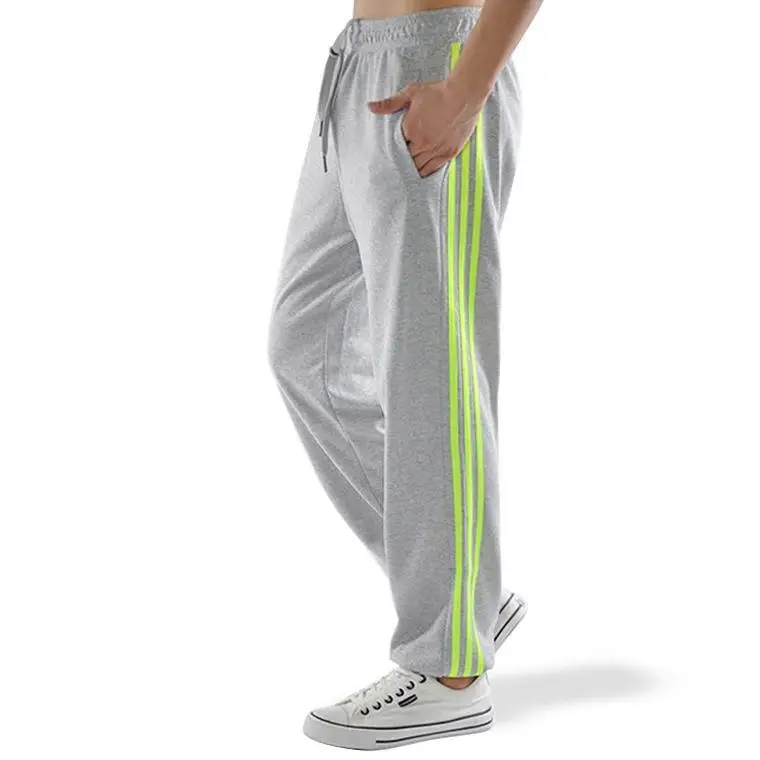 

Spring Autumn Men Athletic Workout Casual Sweatpant Jogger Pants Pocket Trousers Closed Bottom Running Jersey Pant