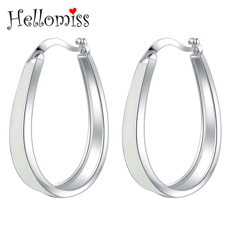 0 : Buy 925 Silver Hoop Earrings for Women Big Circle Earring Designer Jewelry ...