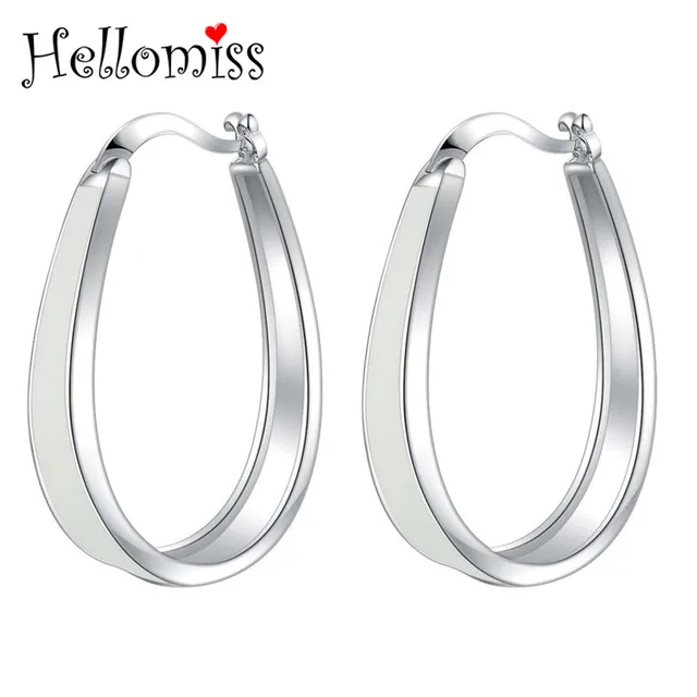 925 Silver Hoop Earrings For Women Circle Earring Designer 925 Silver Hoop Earrings For Women Circle Earring Designer Jewelry Pierced Ear Cuff Hypoallergenic Orni