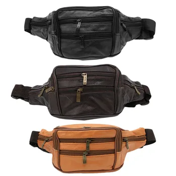 

men's moto bag Faux Leather Motorcycle Vintage Leather Messenger Bag Waist Pack