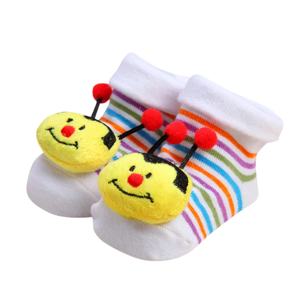 

Cartoon socks newborn baby boys and girls cotton non-slip dolls stereo socks children socks 2019 new