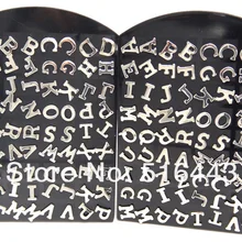 Лидер продаж 216 шт. 316L тонкой нержавеющей стали женщин мужские письмо серьги стержня Ювелирные Много A-070