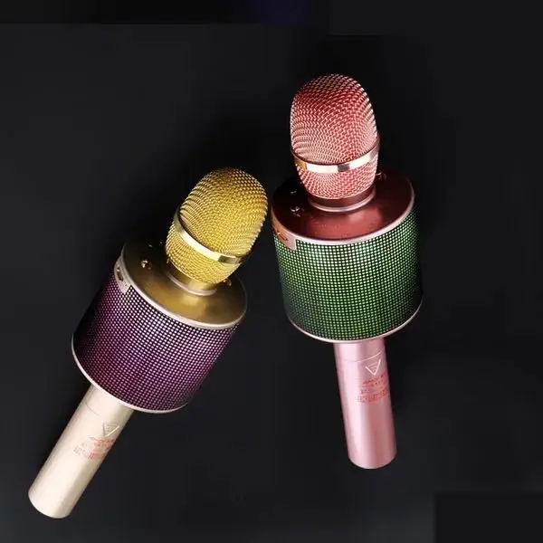

New private color light Oratorio microphone mobile phone K song Bao wireless Bluetooth microphone microphone 1
