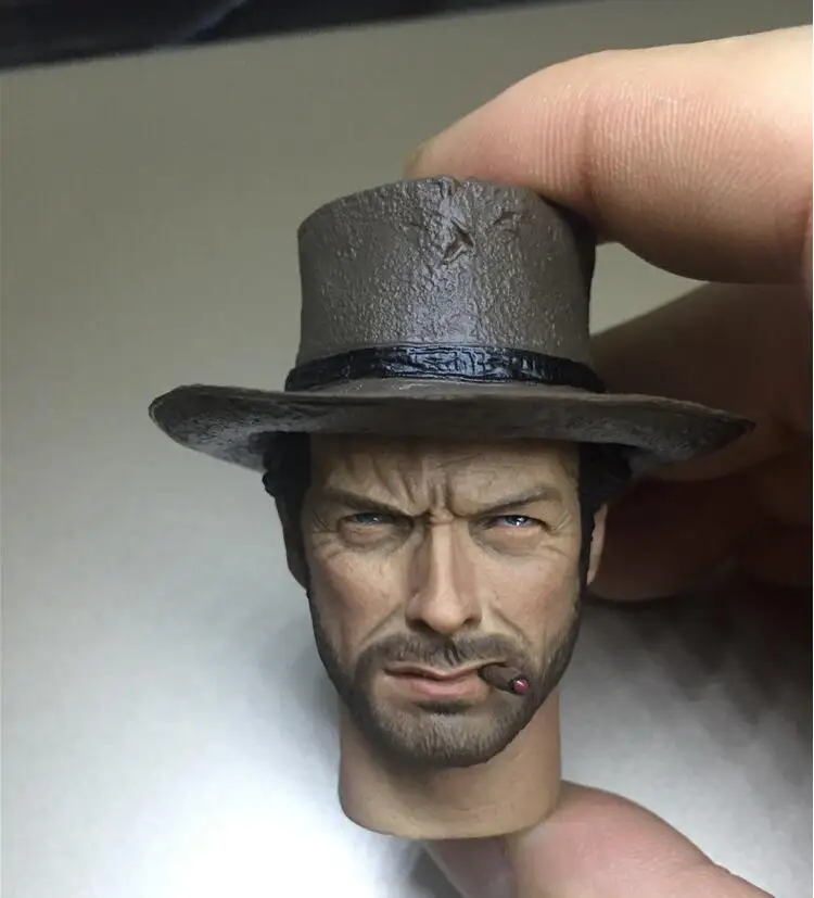 На заказ 1/6 масштаб головы лепить Клинт Eastwood хороший для горячих игрушек тела