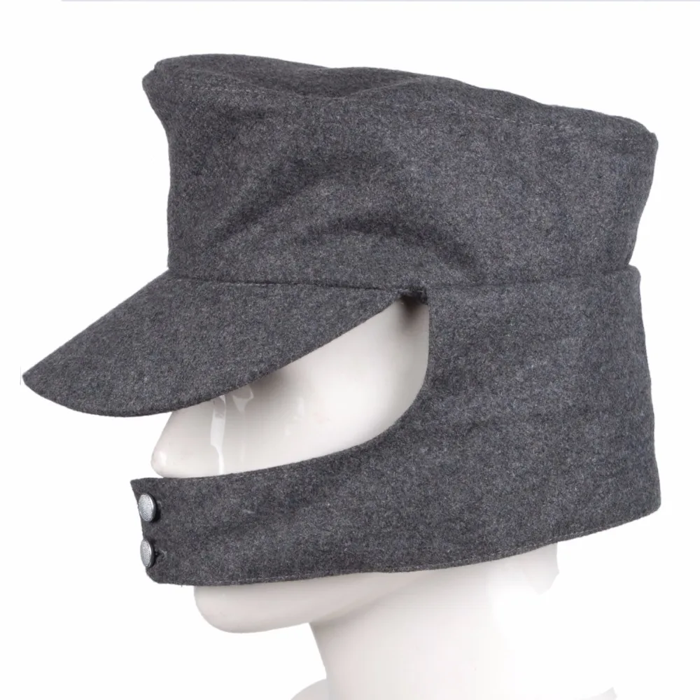  WWII GERMAN ARMY EM PANZER M43 M1943 FIELD WOOL CAP GREY IN SIZES