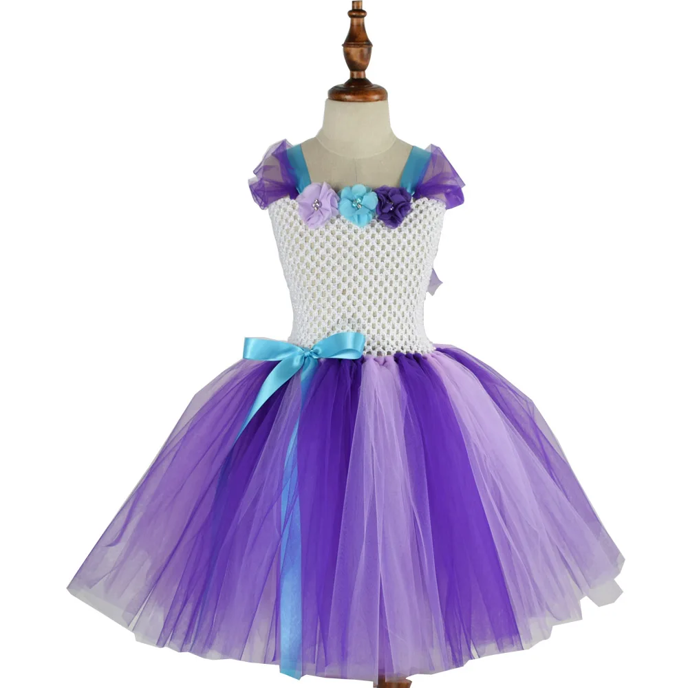 Purple/Lavender Fluffy Princess Tutu Dress for Girls Kids Birthday ...