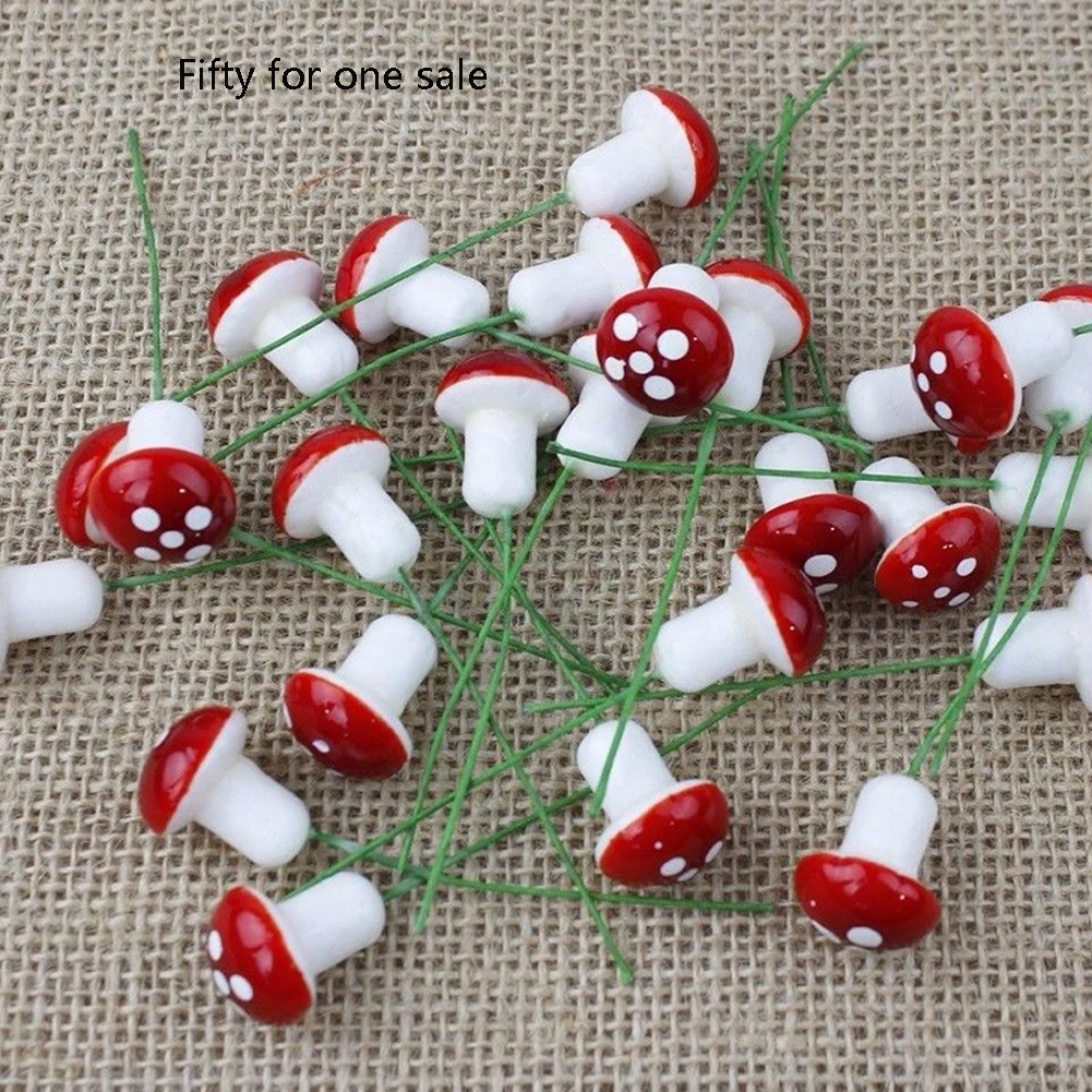 

50Pcs Artificial Berry Vivid Red Holly Berry Berries Home Garland Christmas wedding DIY gift boxes decorative wreaths