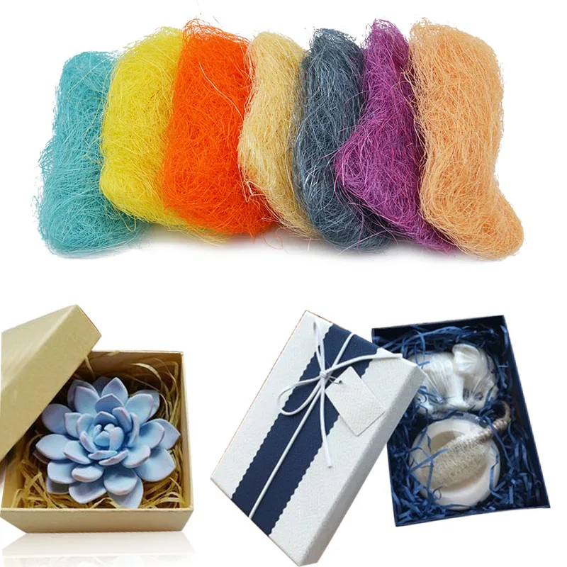 Buy 50g/bag Nature Sisal Rustic Wedding Gift Box