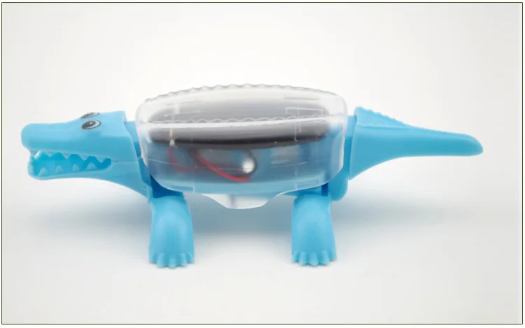 Горячая мини солнечной энергии крокодил кляп игрушки забавные модели животных кукла игрушка Детский обучающий Солнечный игрушки подарок для детей