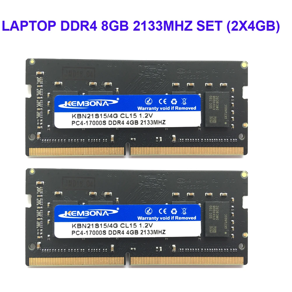 Kembona ноутбука DDR4 8 GB KIT (2X4 GB) Оперативная память памяти 2133 МГц 2666 Memoria 260-pin SODIMM ОЗУ Stick Бесплатная доставка