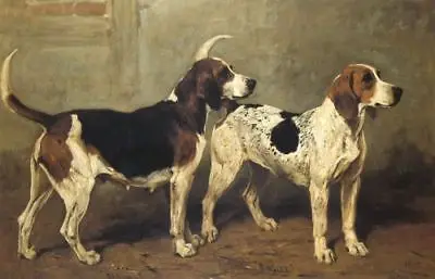 

John Emms Hounds Dog replica oil painting -48 " HUGE hand painted painting # accept custom painting