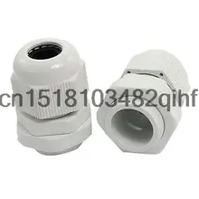 Водонепроницаемый PG11 Белый Пластик 5-10 мм Кабели Железы 2 Шт