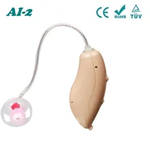 Acosound AI-2 Mini RIC Pocket Hearing Aids Volume Adjustable Sound Amplifiers For Severe Hearing Loss Hearing Aid With Earplugs performance of ric hearing aids in sloping sn hearing loss