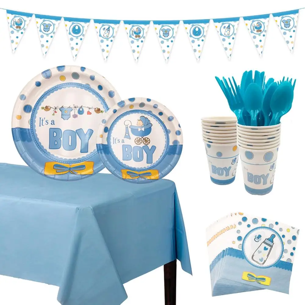 QIFU Baby Shower Boy Girl Its a Girl Blue Pink Balloon Party Decoration First Birthday Gender Reveal BabyShower Party Supplies