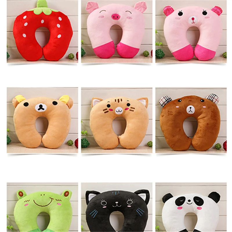 

2019 Sale Oreiller Dakimakura New Cartoon U-shaped Pillow Neck U-pillow Cervical Nap Cute Panda Pig Tiger For Cat Shape Accesso