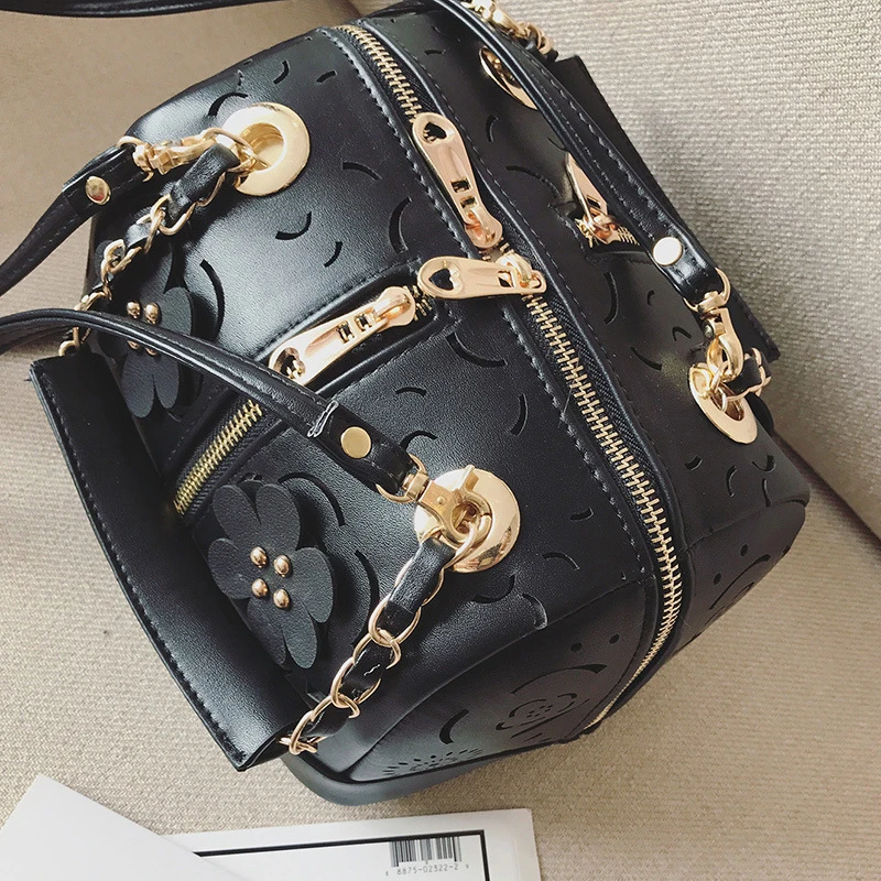 Fashion Women Leather Handbag Hollow Out Female Messenger Crossbody Shoulder Bag Ladies Wild Purse Designer Top-Handle SS7298 (7)