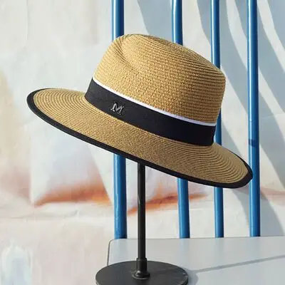 MAERSHEI летняя стандартная соломенная шляпа женская летняя корейская шляпа от солнца пляжный оттенок белая джазовая шляпа - Цвет: 4 COLOR
