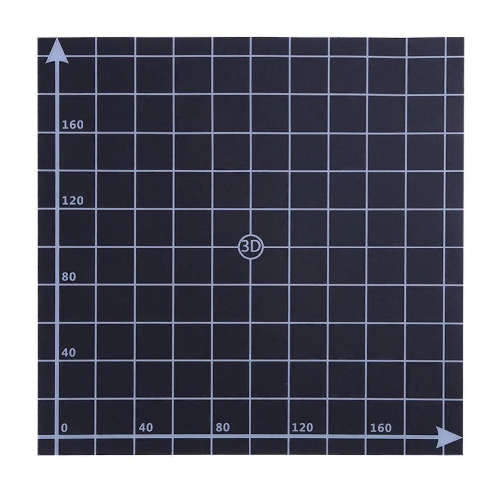 أسود بسيط 300x300 ملليمتر/220x220 ملليمتر المطبوعة الساخن السرير سطح ملصقا جزء التبعي مع 1:1 تنسيق ل 3D طابعة عالية الجودة