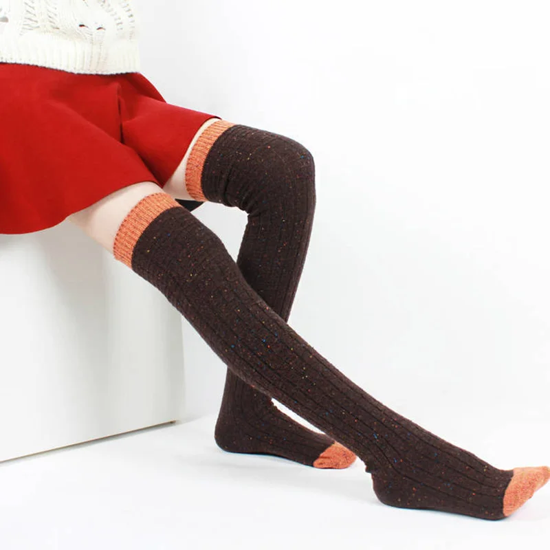 

Fetoo Autumn Winter Wool Socks Women Stockings Warm Fashion Thigh High Over the Knee Socks Long Absorbent Breathable Socks Femme
