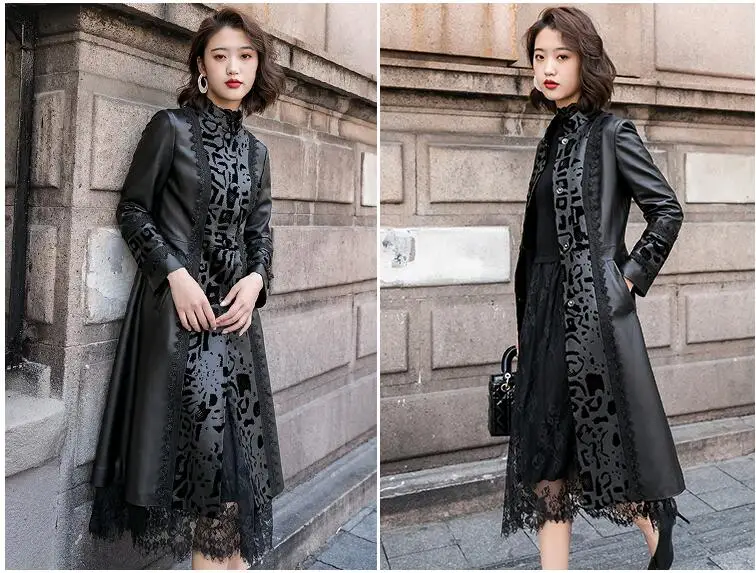 Весенне-осеннее пальто женская одежда куртка из натуральной кожи Корейская овчина уличная ветрозащитная куртка Mujer