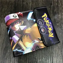 Мультяшный Pokemon Poke кошелек кожанные сумки для студентов короткие кошельки милые аниме Сумочка Пикачу креативный подарок Детские бумажники